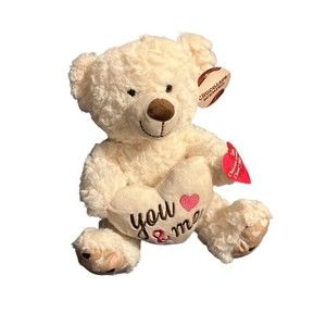 Dan Dee Teddy Chocolate Scented Cream Brown Plush Stuffed Bear Valentines You&Me